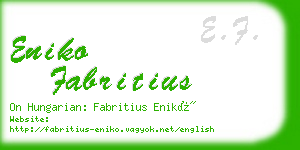 eniko fabritius business card